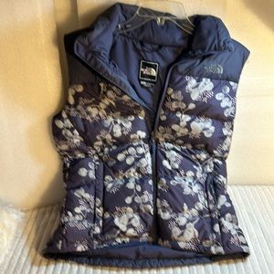 Northface lavender with flower puffy vest